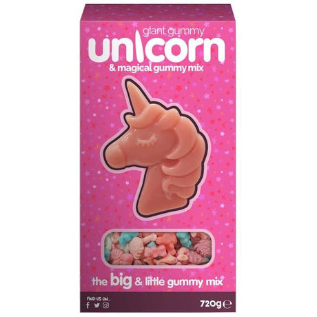 Giant Gummy Unicorn and Magical Gummy Mix (720g)