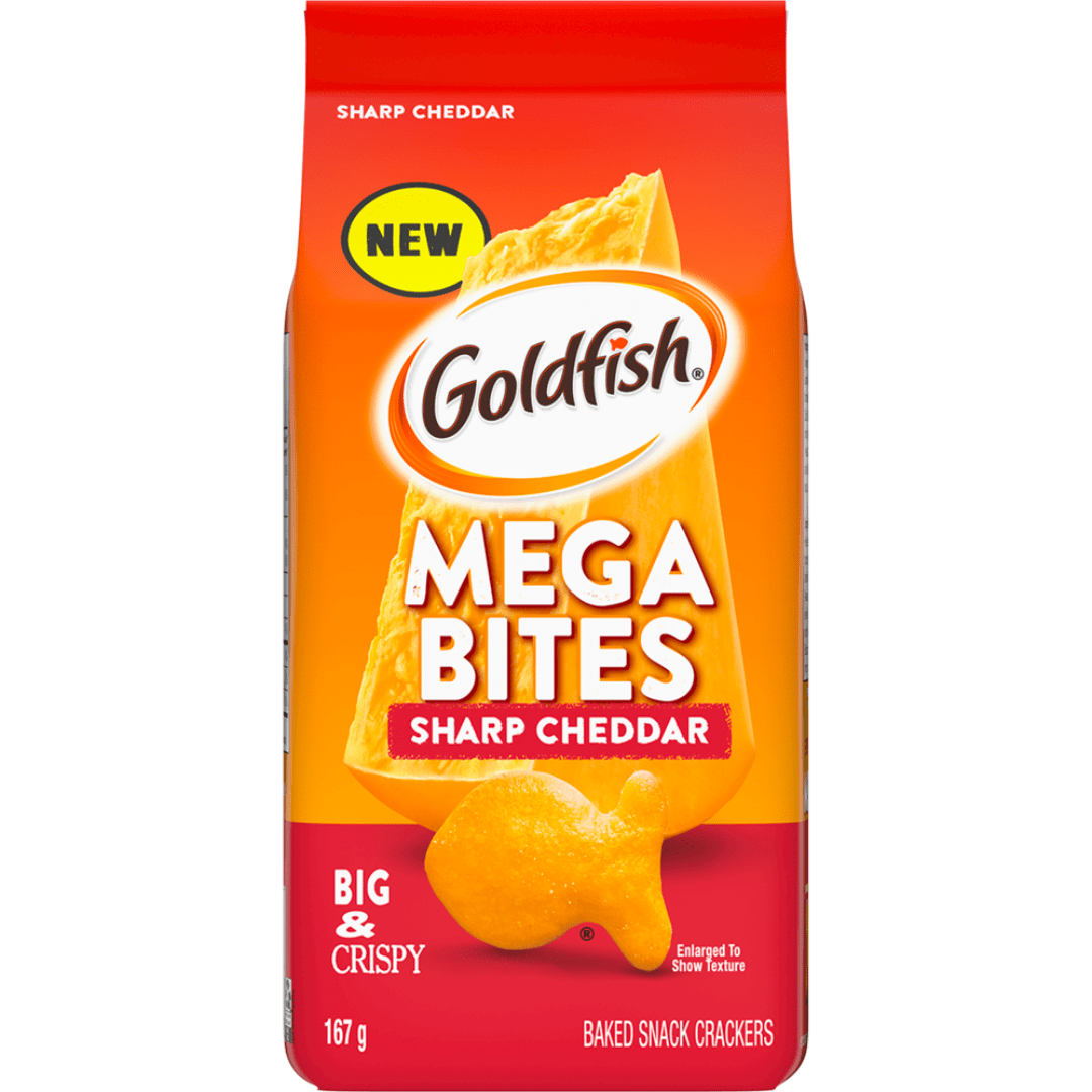 Goldfish Mega Bites Sharp Cheddar (167g)