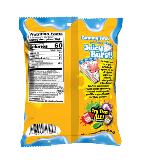 Gupperz Confetti Cake Explosion Peg Bag 72g