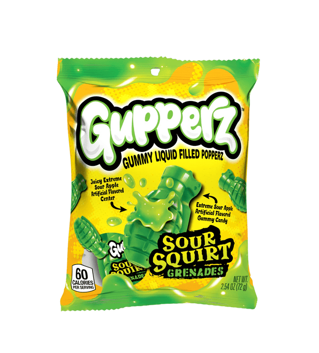 Gupperz Sour Squirt Grenade Peg Bag 72g