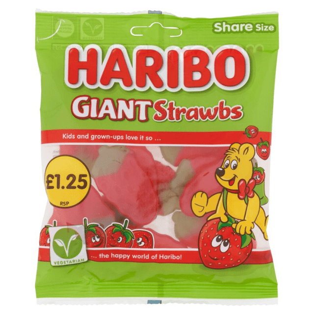 Haribo Giant Strawbs (140g)