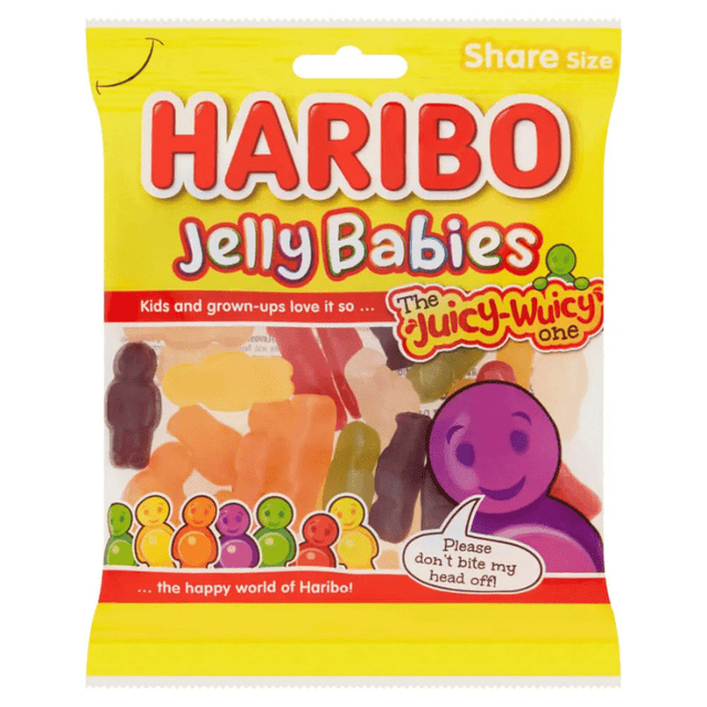 Haribo Jelly Babies Peg Bag 160g – SoSweet