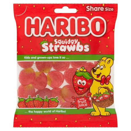 Haribo Squidgy Strawbs Bag (160g)