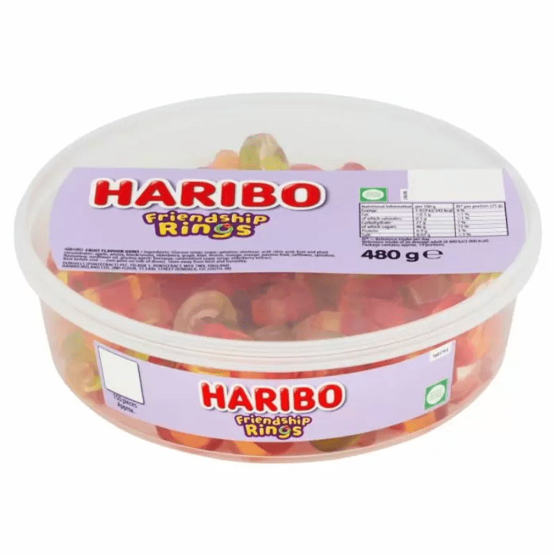 Haribo Sweet Tub Friendship Rings (480g)