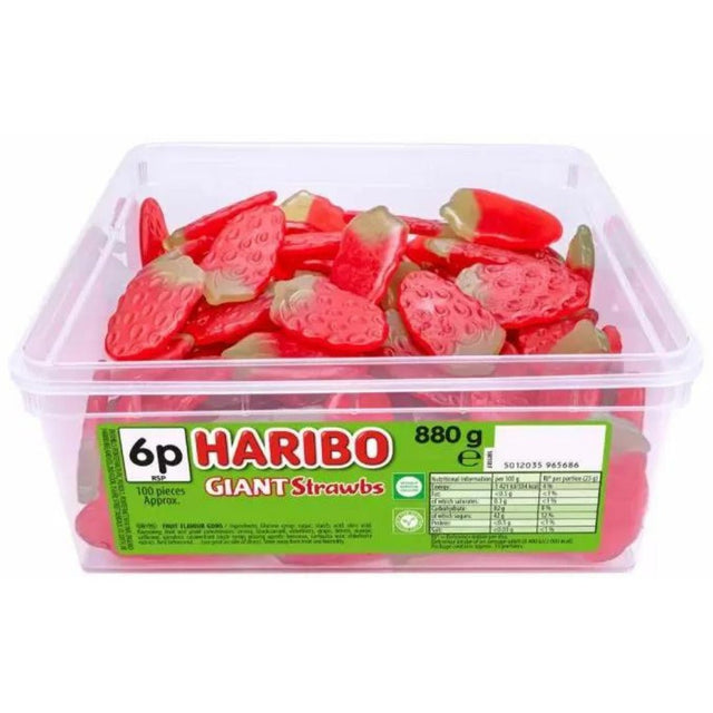 Haribo Sweet Tub Giant Strawbs (825g)