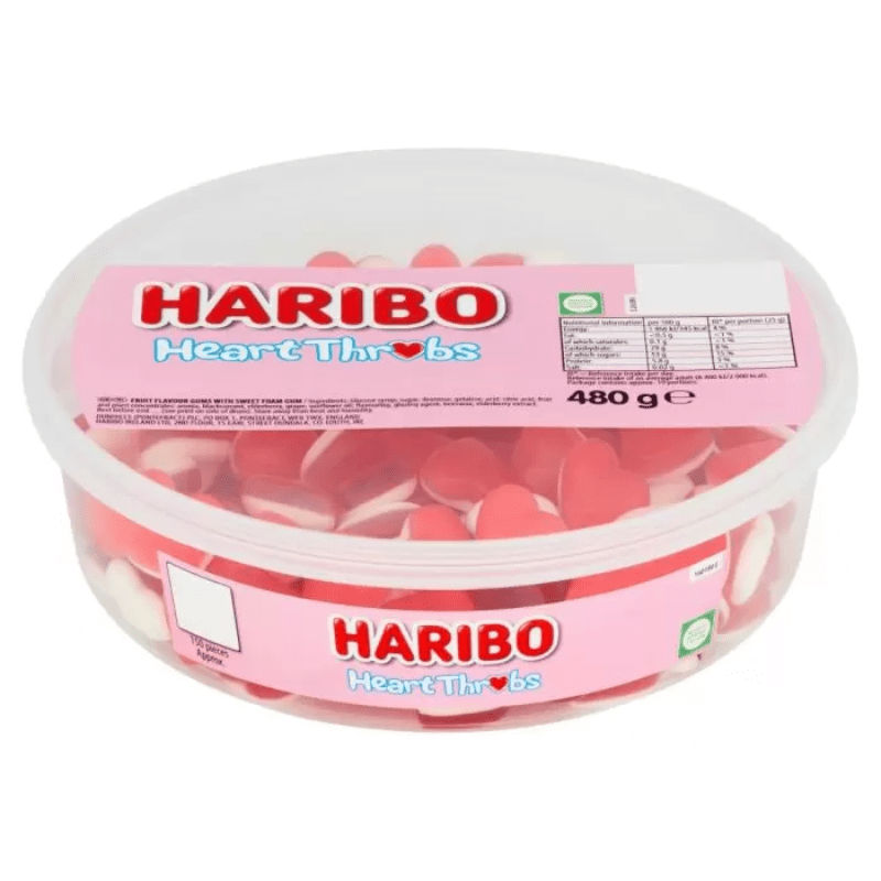 Haribo Sweet Tub Heart Throbs (480g)