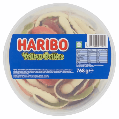 Haribo Yellow Bellies Tub (768g)