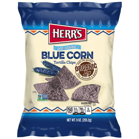 Herr's Blue Corn Tortilla Chips (255g)
