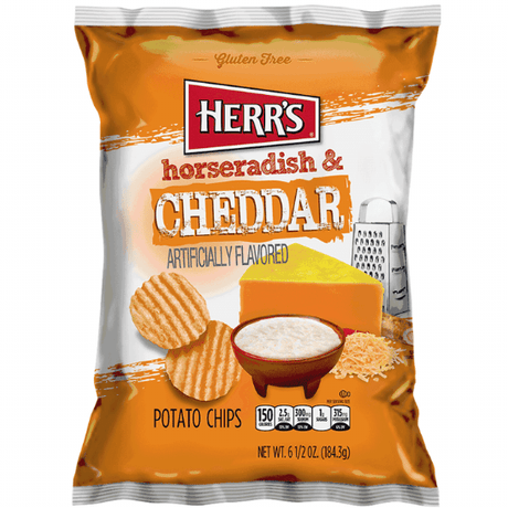 Herr's Cheddar and Horseradish Potato Chips (184g)