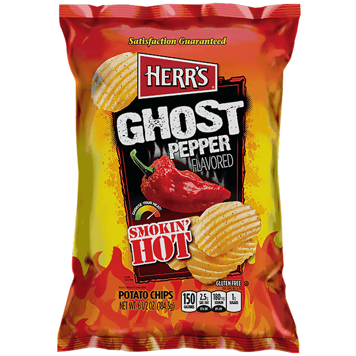 Herr's Hot Ghost Pepper Crisps (170g)