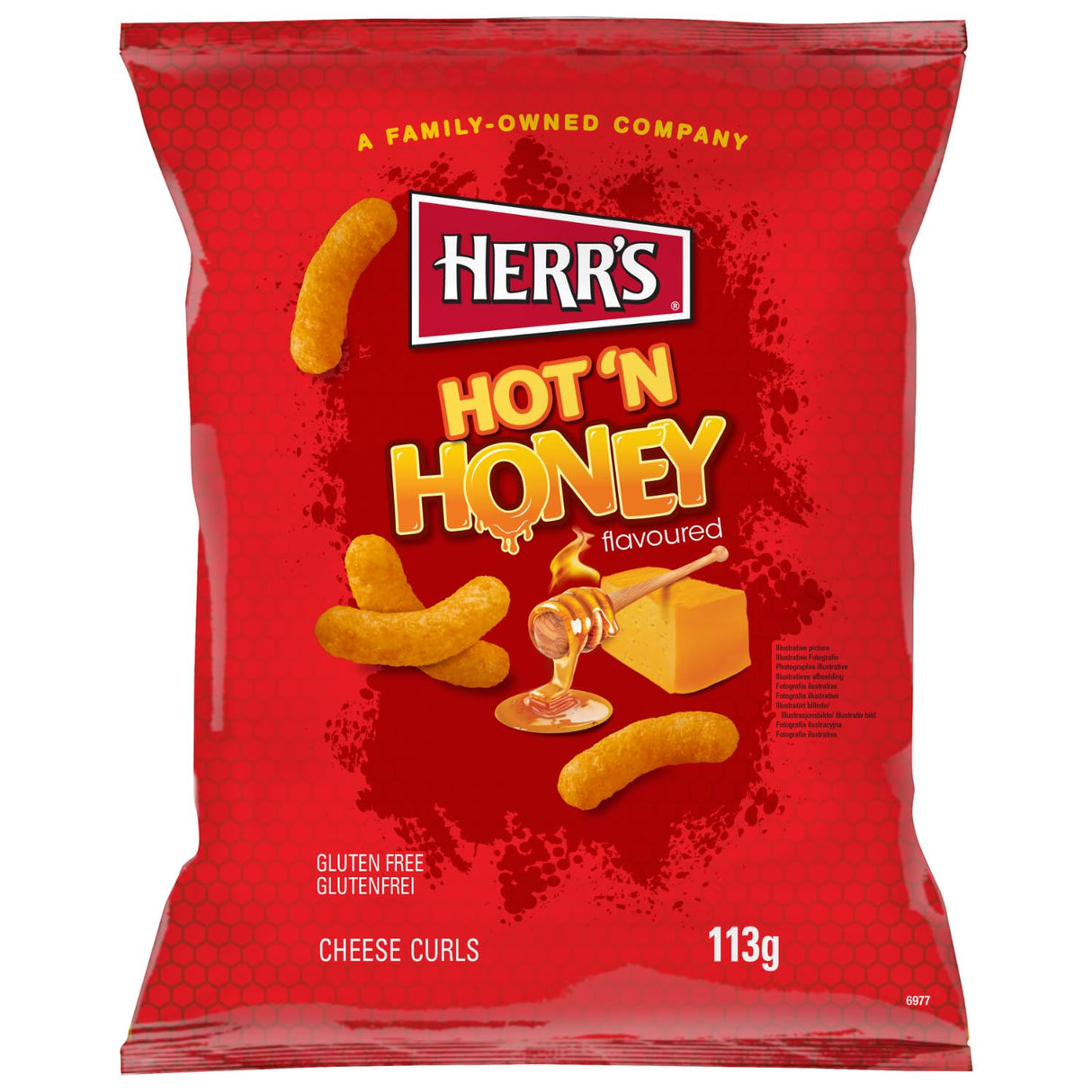 Herr's Hot 'N Honey Cheese Curls Bag 113g USA
