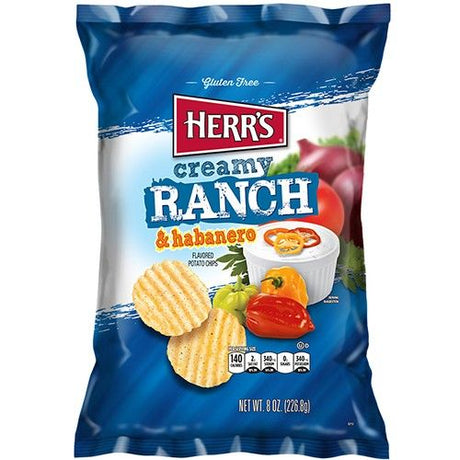 Herr's Ranch and Habanero Potato Chips (184g)