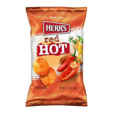 Herr's Red Hot Potato Chips Bag 71g USA
