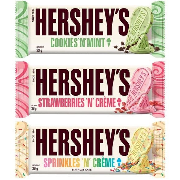 Hershey's Ice Cream Flavour Chocolate Bars (Pack of 3)