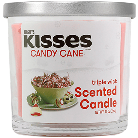 Hershey's Kisses Candy Cane Scented Triple Wick Candle