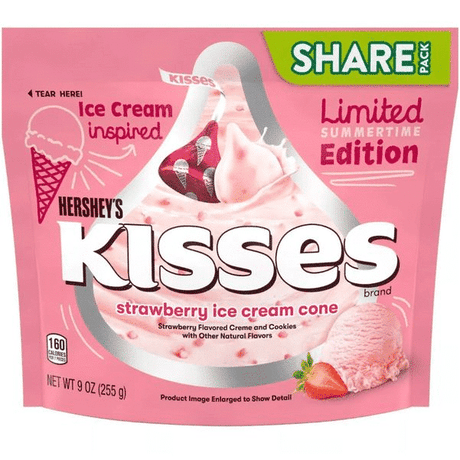 Hershey's Kisses Strawberry Ice Cream Cone (255g)