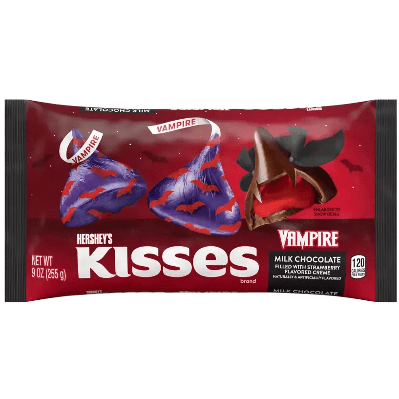 Hershey's Milk Chocolate Vampire Kisses Filled With Strawberry and Creme (255g)