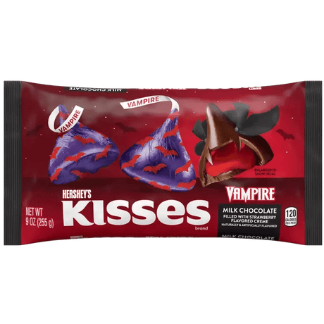 Hershey's Milk Chocolate Vampire Kisses Filled With Strawberry and Creme (255g)