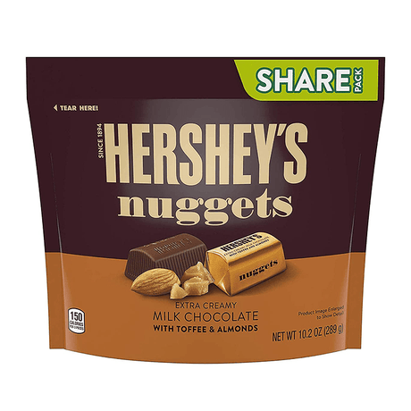 Hershey's Nuggets Milk Chocolate with Toffee and Almond (289g)
