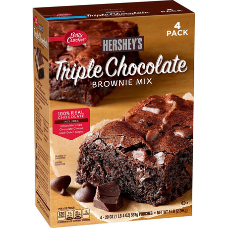 Hershey's Triple Chocolate Brownie Mix (2.26kg) 4 packs
