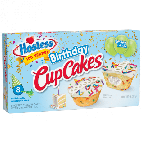 Hostess Birthday Cupcakes 8 Pack (371g)
