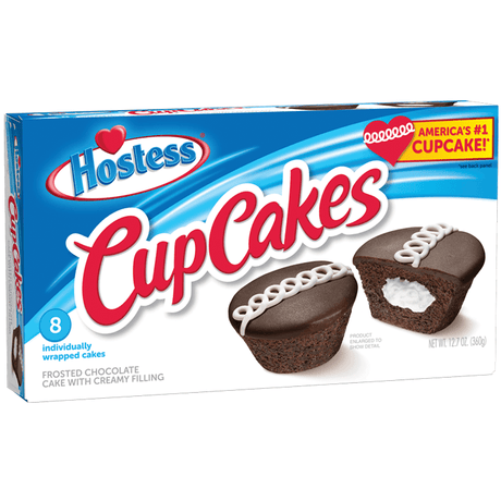 Hostess Chocolate Cupcakes - Box of 8