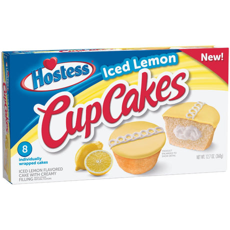 Hostess Iced Lemon Cupcakes 8 Pack (359g)