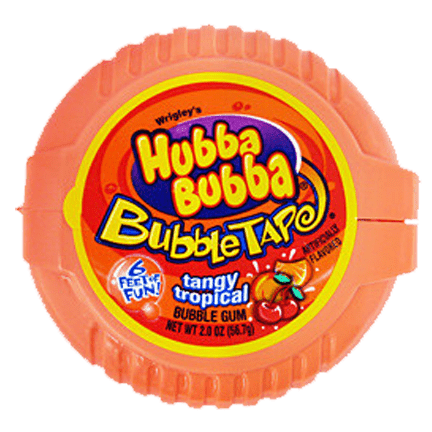 Hubba Bubba Bubble Tape Tangy Tropical (56g)
