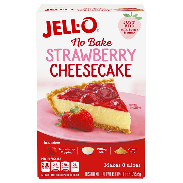 Jell-O No Bake Strawberry Cheesecake Dessert Mix (555g)
