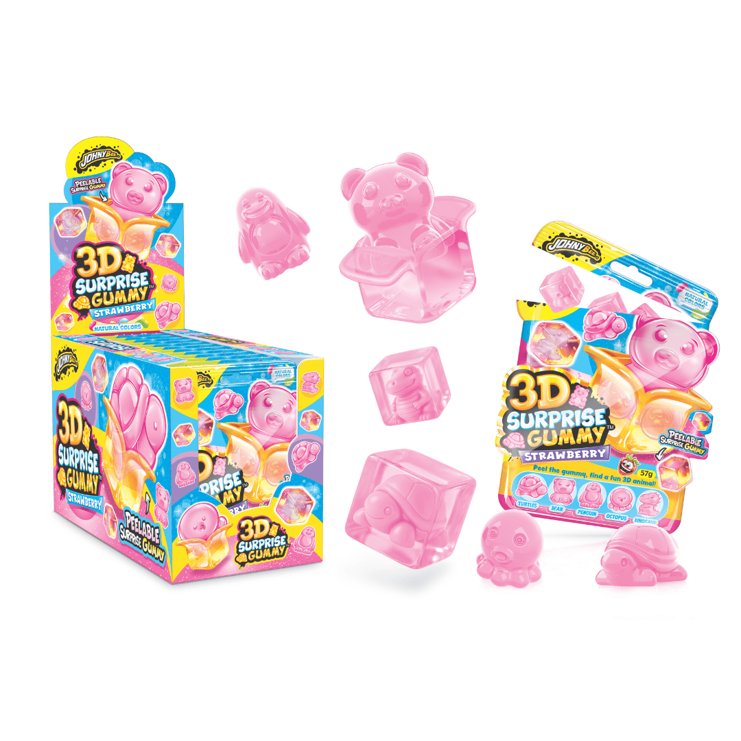 Johny Bee 3D Gummy Surprise Peg Bag 57g