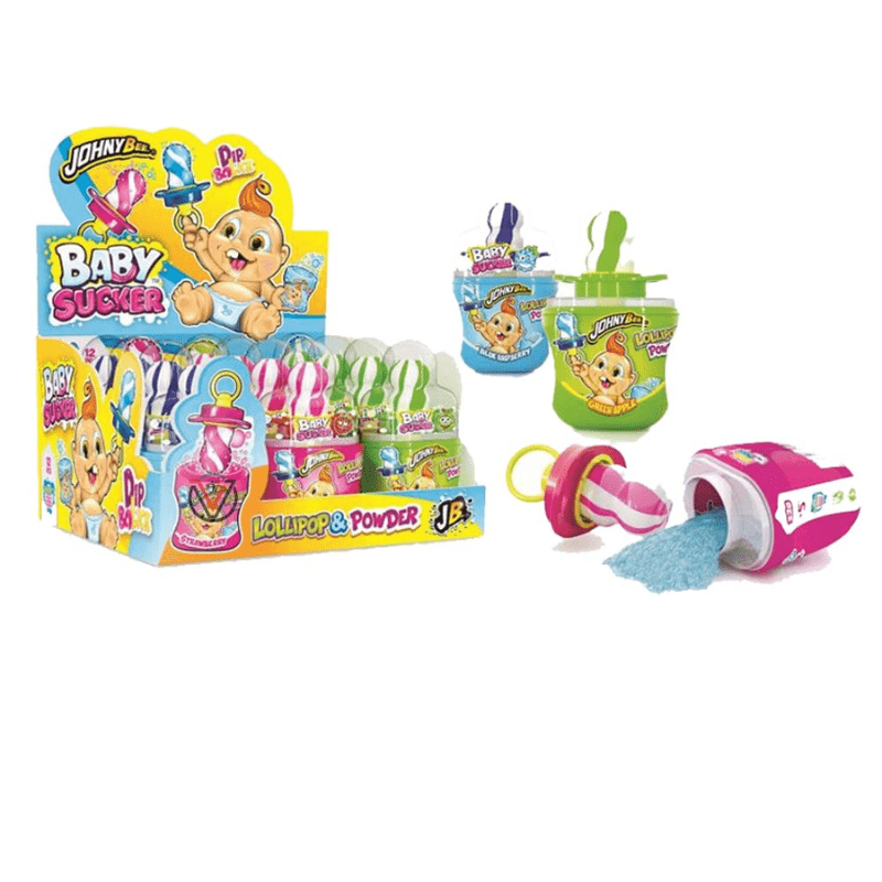 Johny Bee Baby Sucker Lollipop & Powder 32g – SoSweet Johny Bee Baby Sucker Lollipop & Powder 32g – SoSweet