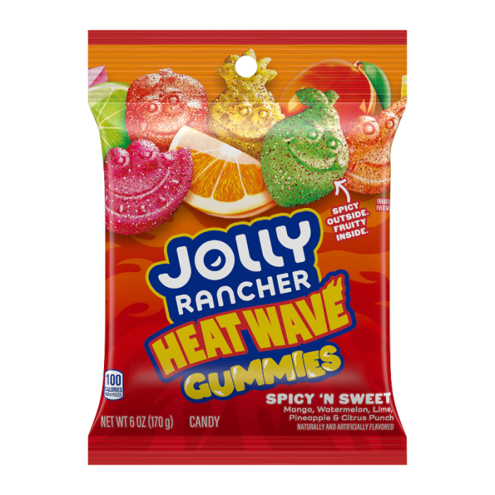 Jolly Rancher Heat Wave Gummies Peg Bag 170g USA