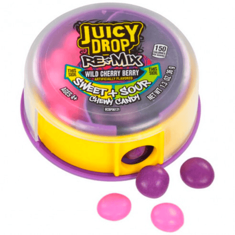 Juicy Drop Re-Mix Wild Cherry Berry Sweet & Sour Candy (37g) USA