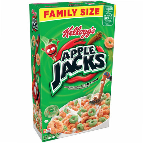Kellogg's Apple Jacks Family Size Cereal Box (481g)