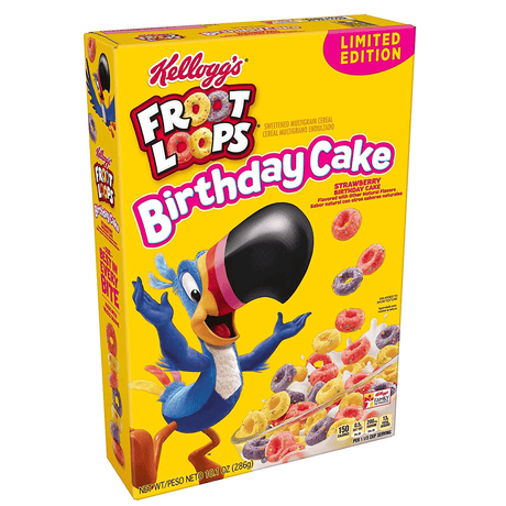 Kellogg's LIMITED EDITION: Froot Loops Birthday Cake Cereal (286g)