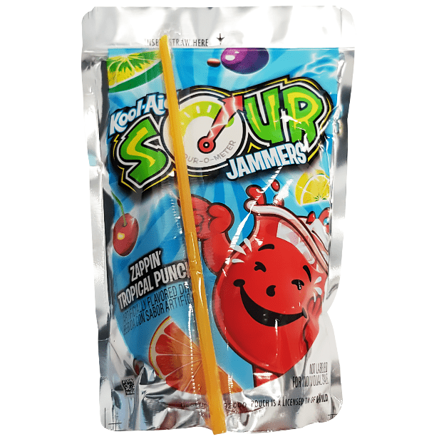 Kool-Aid Jammers Sour Zappin' Tropical Punch (177ml)
