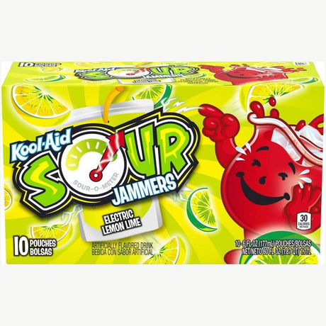 Kool-Aid Sour Jammers Electric Lemon Lime (Pack of 10)