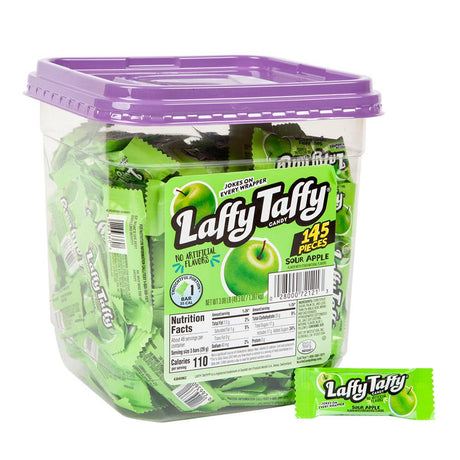 Laffy Taffy Sour Apple Mini's Tub (145ct)