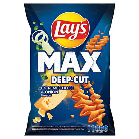 Lays Max Deep Cut Extreme Cheese & Onion Bag 120g