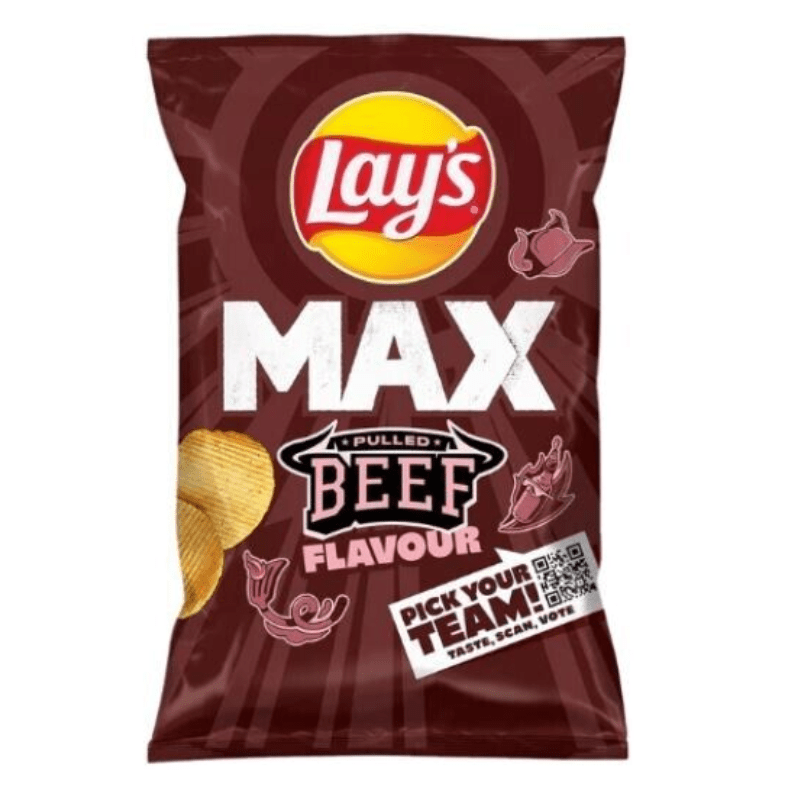Lays Max Wavy Pulled Beef Crisps Bag 120g – SoSweet