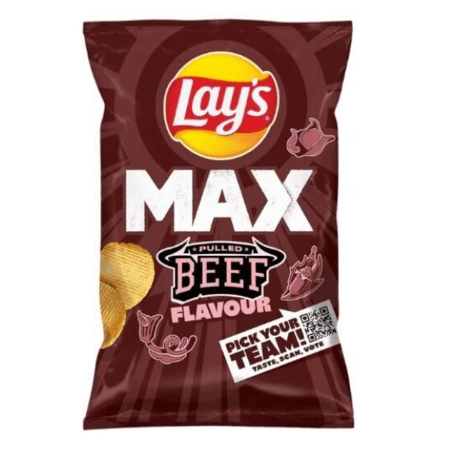 Lays Max Wavy Pulled Beef Crisps Bag 120g SoSweet lays-max-wavy-pulled-beef-crisps-bag-120g-sosweet