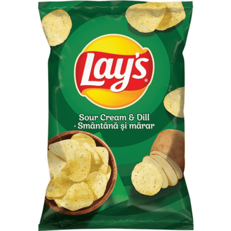 Lay's Sour Cream and Dill Crisps (140g)