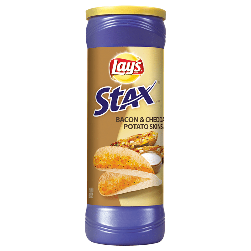 Lay's Stax Potato Skins Bacon &amp; Cheddar (Best Before Expiring 28/02/23)