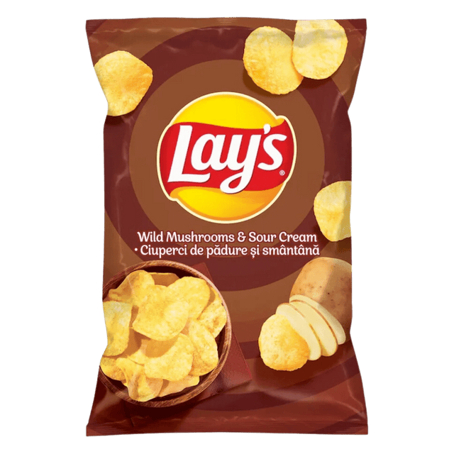 Lays Wild Mushrooms & Sour Cream Crisps Bag 125g