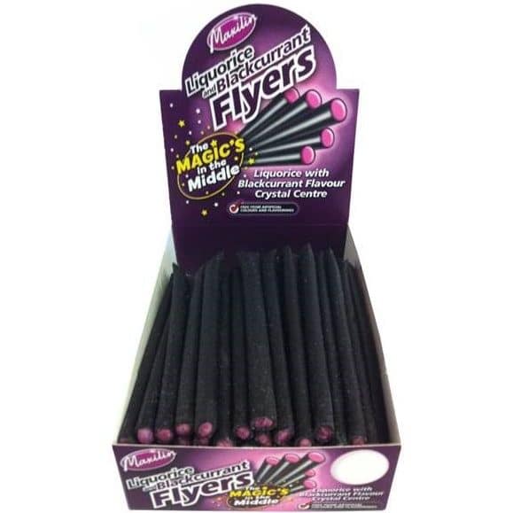 Liquorice Flyers Blackcurrant Box (40 Pack)