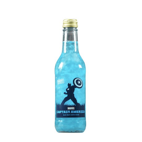 Marvel Captain America Super Soldier Blue Grape Soda Bottle (330ml)