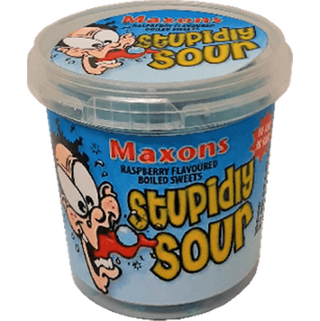 Maxons Stupidly Sour Blue Raspberry Boiled Sweets (100g)