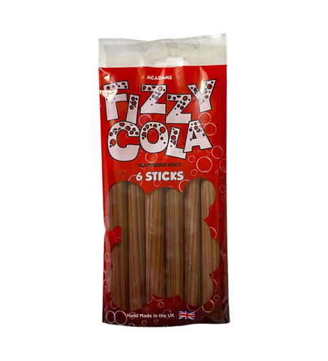 McAdams Rock Fizzy Cola 6 Sticks Peg Bag 300g
