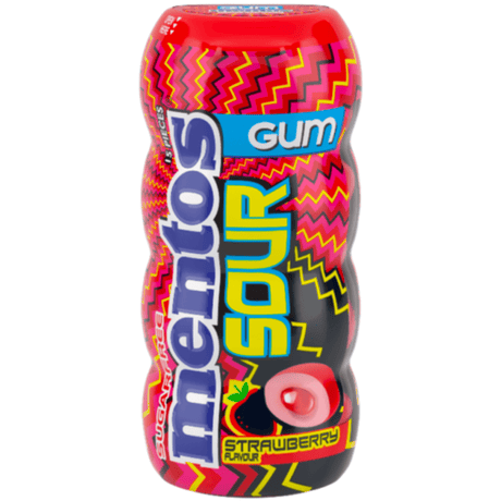 Mentos Sour Strawberry Gum (30g)