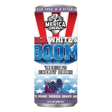 Merica Energy Red White &amp; Boom - Lets Make America GRAPE Again